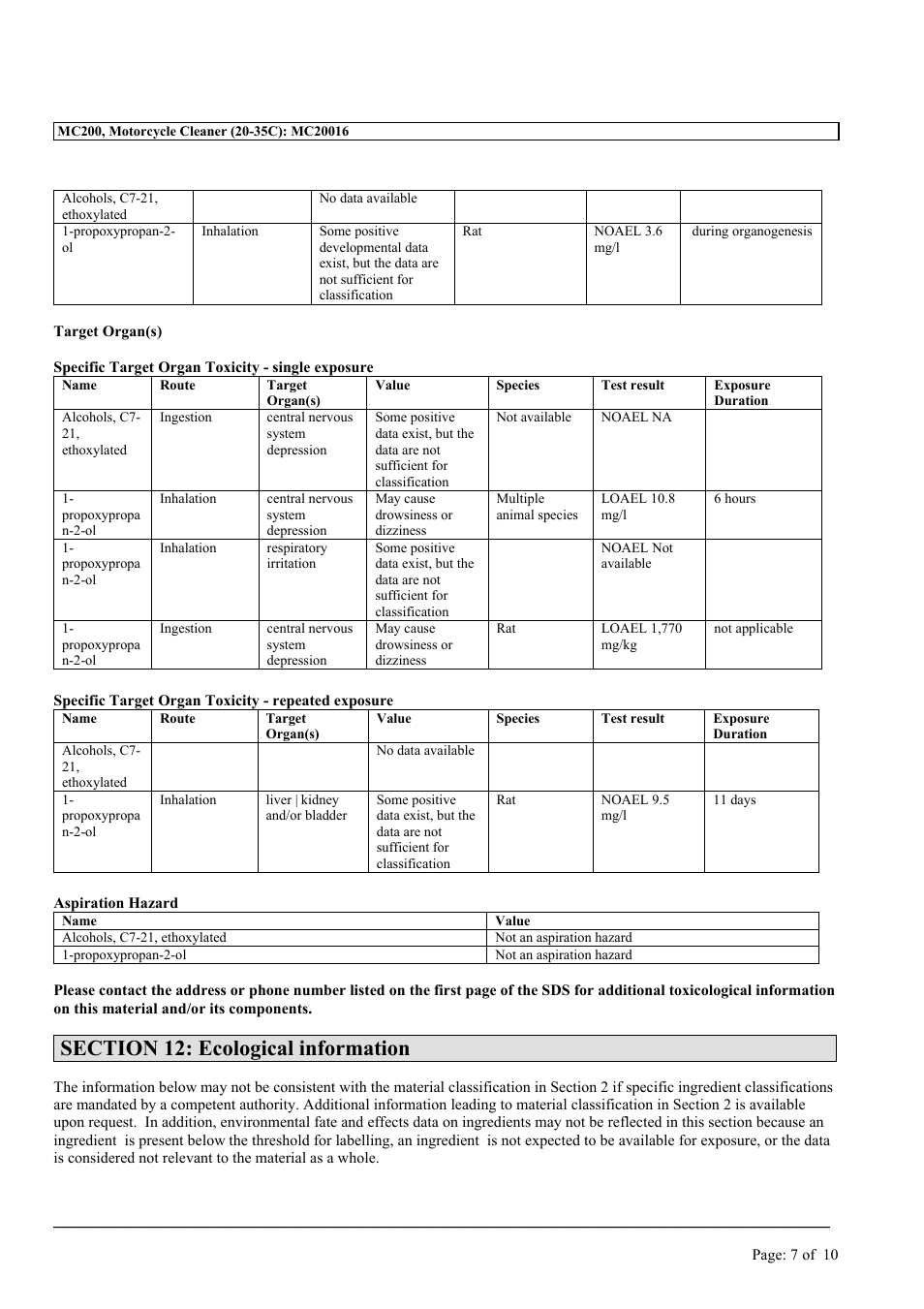 MEGUIAR'S MC200 User Manual | Page 7 / 10
