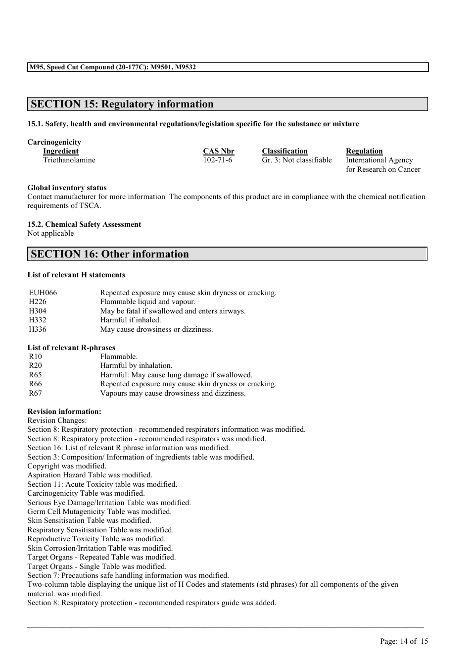 MEGUIAR'S M95 User Manual | Page 14 / 15