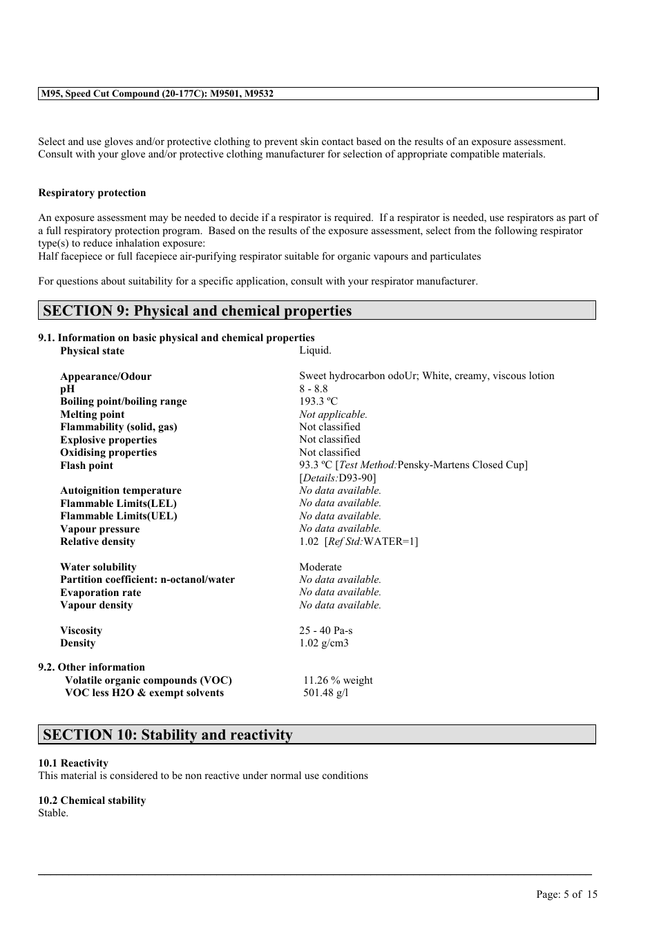 MEGUIAR'S M95 User Manual | Page 5 / 15