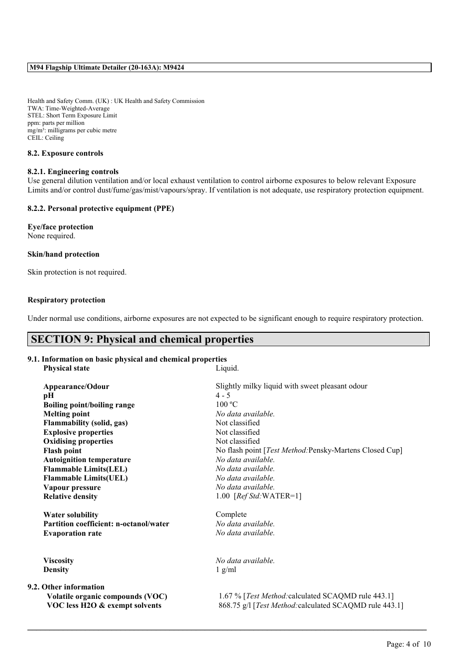 MEGUIAR'S M94 User Manual | Page 4 / 10