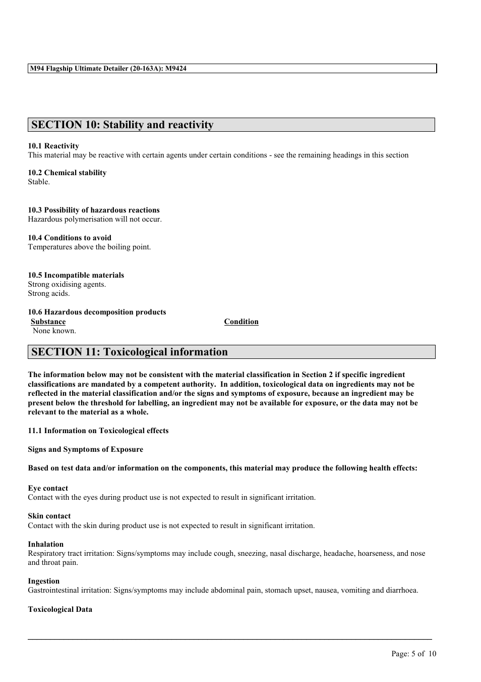 MEGUIAR'S M94 User Manual | Page 5 / 10