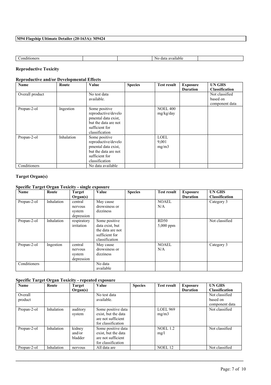 MEGUIAR'S M94 User Manual | Page 7 / 10