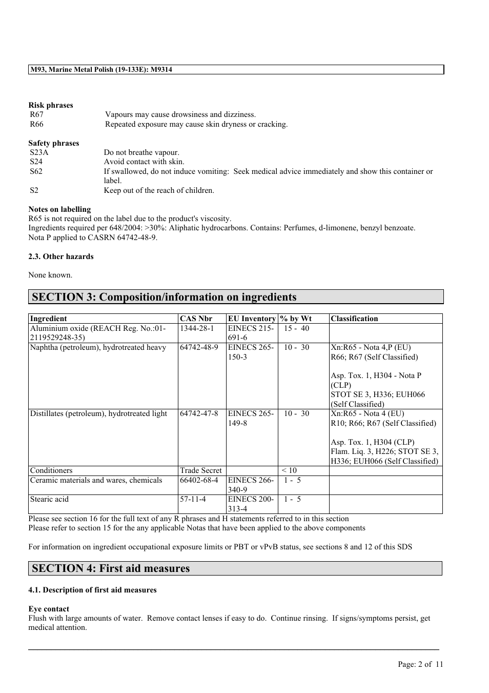 MEGUIAR'S M93 User Manual | Page 2 / 11