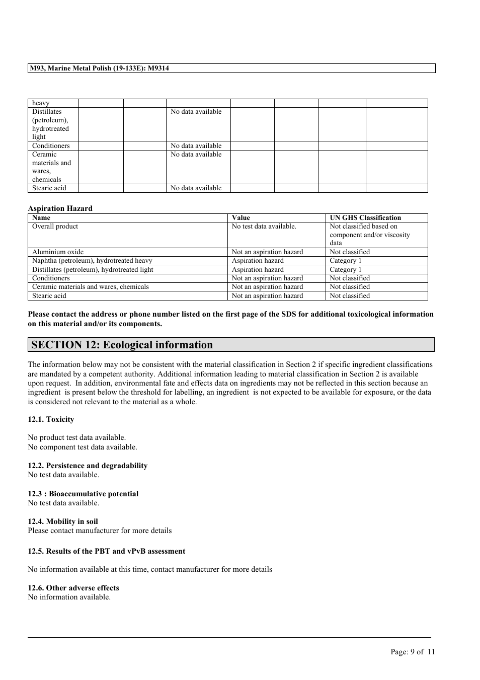 MEGUIAR'S M93 User Manual | Page 9 / 11