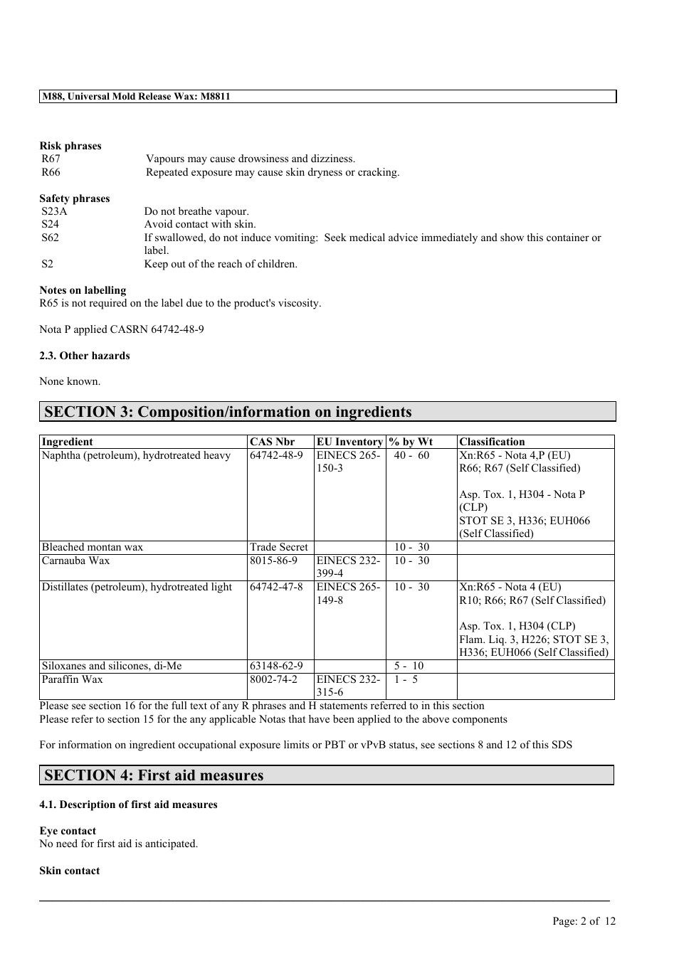 MEGUIAR'S M88 User Manual | Page 2 / 12