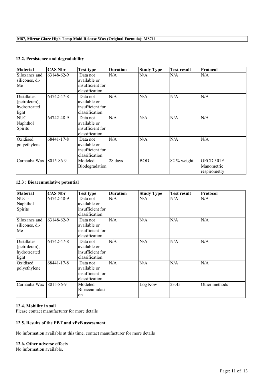 MEGUIAR'S M87 User Manual | Page 11 / 13