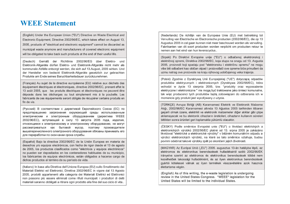 Weee statement | AVERATEC N3400 User Manual | Page 10 / 87
