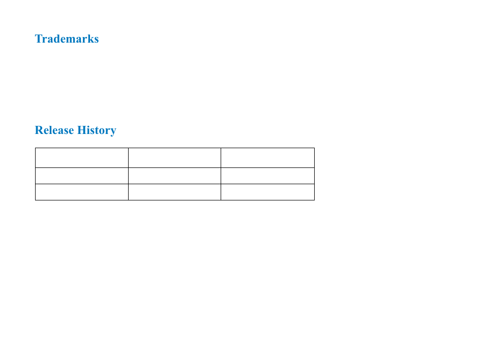 Trademarks, Release history | AVERATEC N3400 User Manual | Page 11 / 87