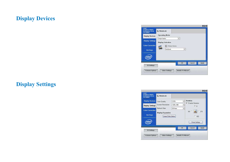 Display devices, Display settings | AVERATEC N3400 User Manual | Page 66 / 87