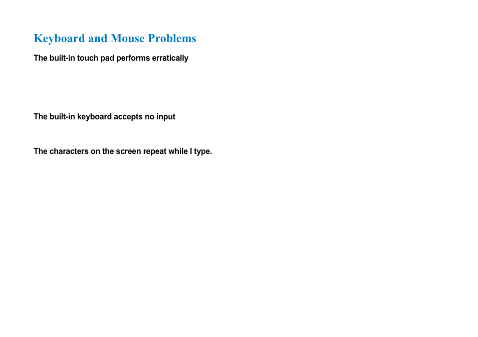 Keyboard and mouse problems | AVERATEC N3400 User Manual | Page 74 / 87