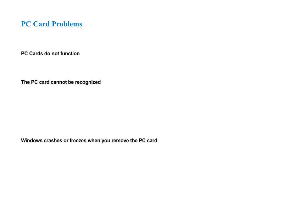 Pc card problems | AVERATEC N3400 User Manual | Page 76 / 87