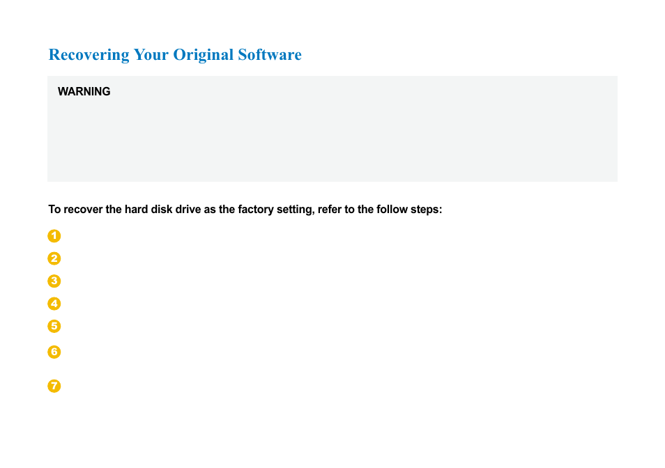 Recovering your original software | AVERATEC N3400 User Manual | Page 79 / 87