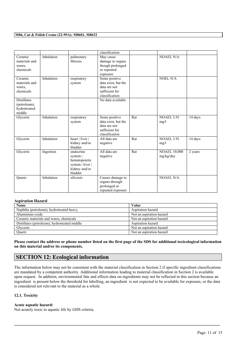MEGUIAR'S M86 User Manual | Page 11 / 15