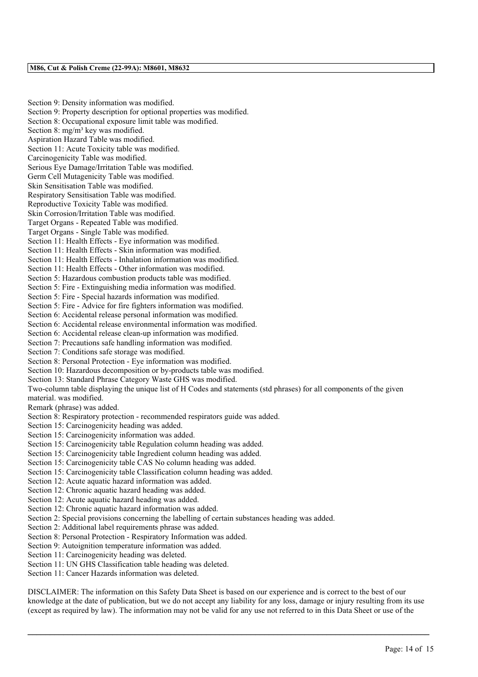 MEGUIAR'S M86 User Manual | Page 14 / 15