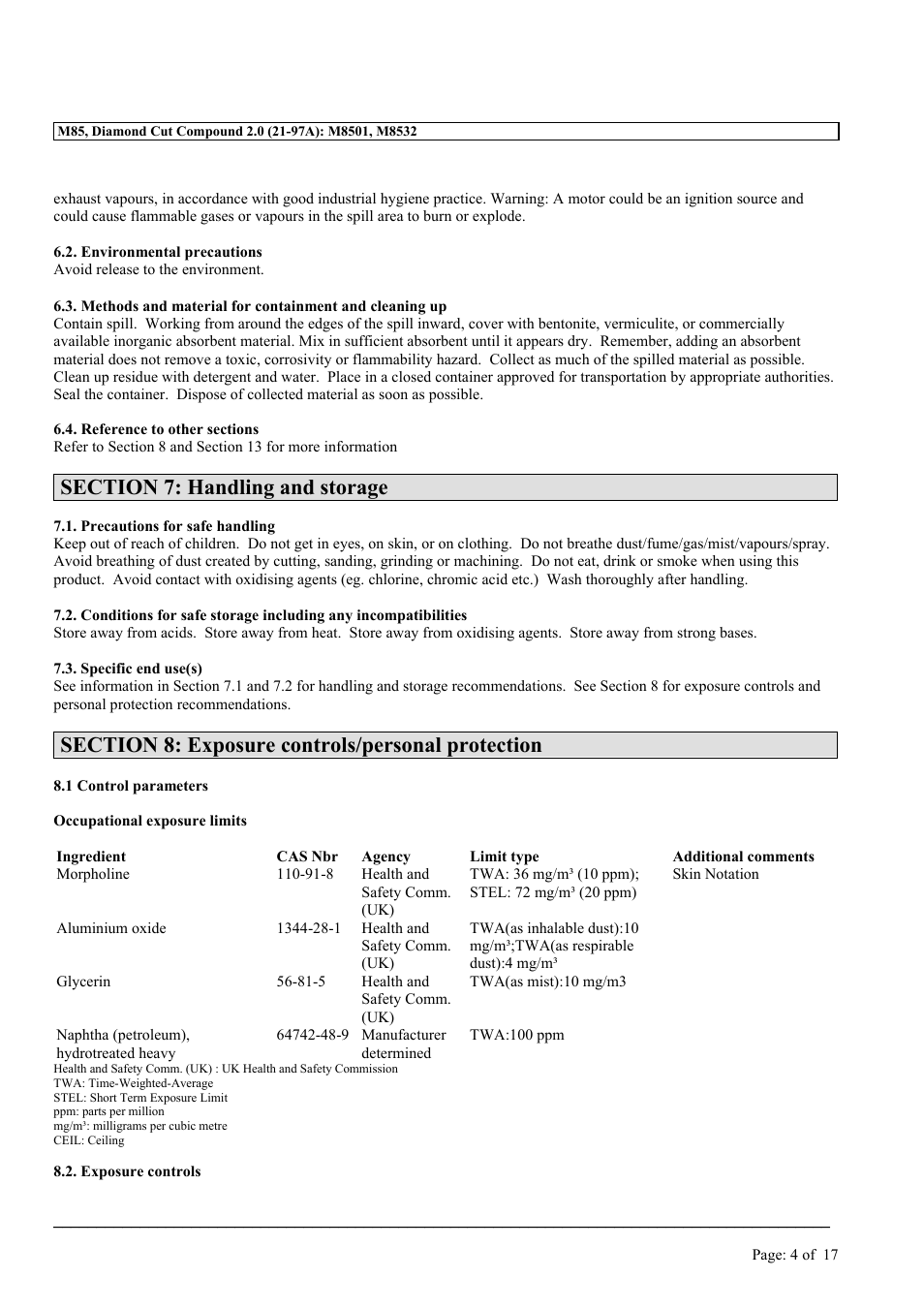 MEGUIAR'S M85 User Manual | Page 4 / 17