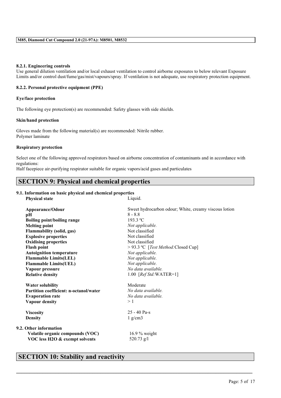 MEGUIAR'S M85 User Manual | Page 5 / 17