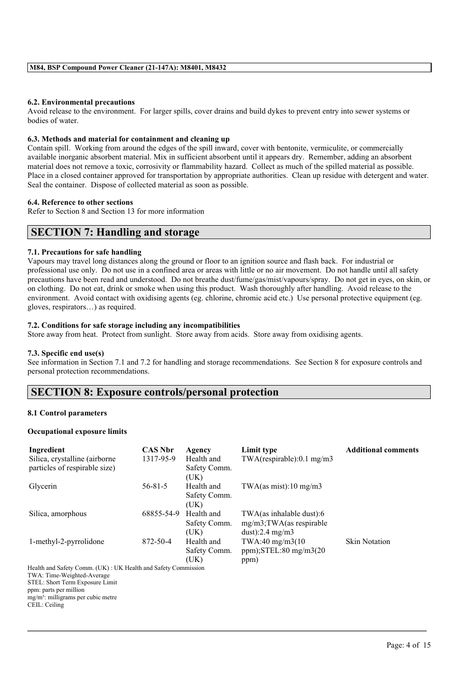 MEGUIAR'S M84 User Manual | Page 4 / 15