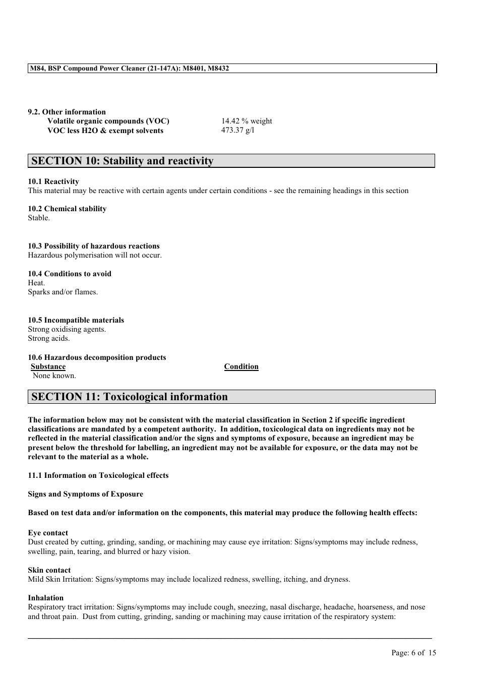 MEGUIAR'S M84 User Manual | Page 6 / 15