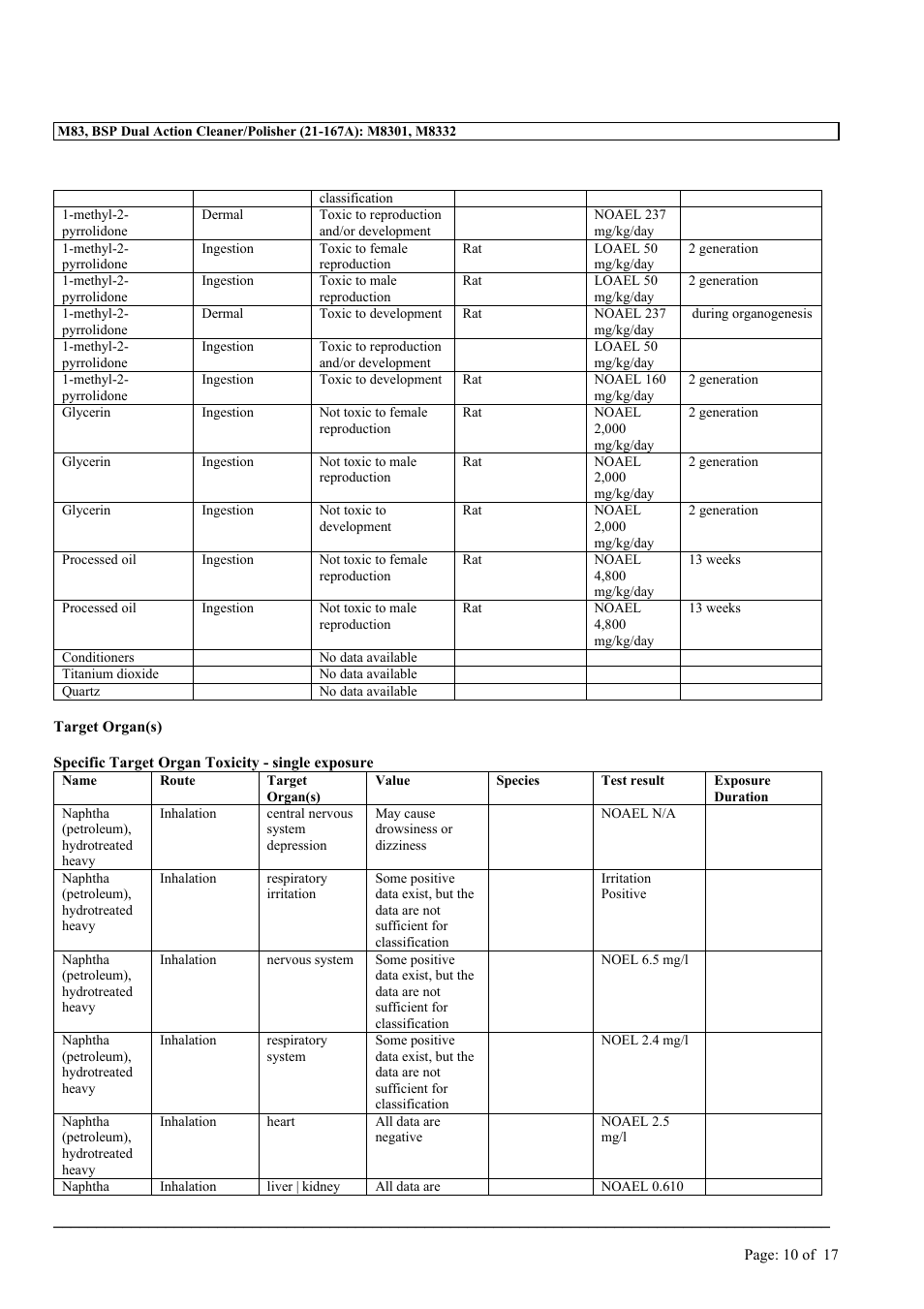 MEGUIAR'S M83 User Manual | Page 10 / 17