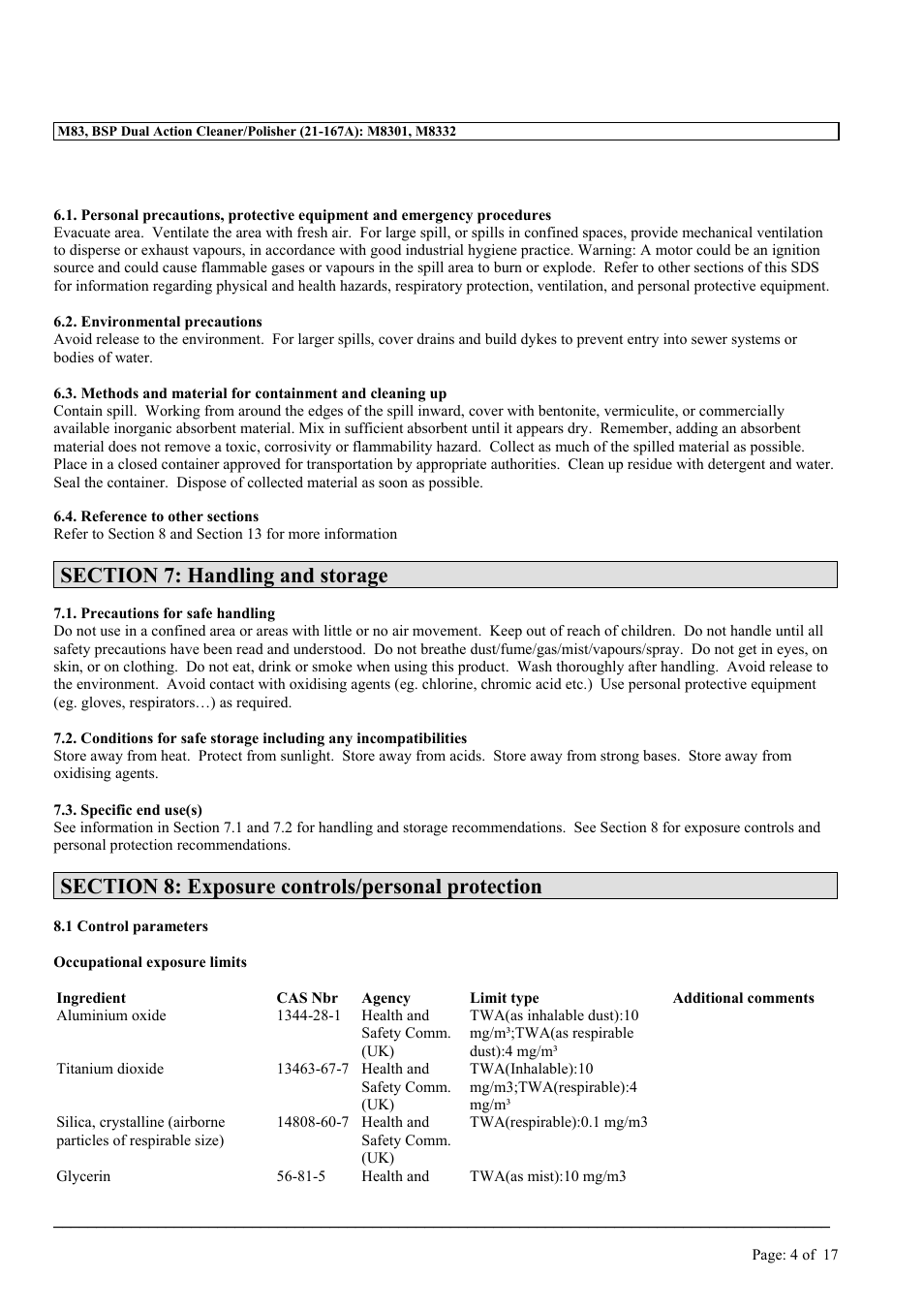 MEGUIAR'S M83 User Manual | Page 4 / 17