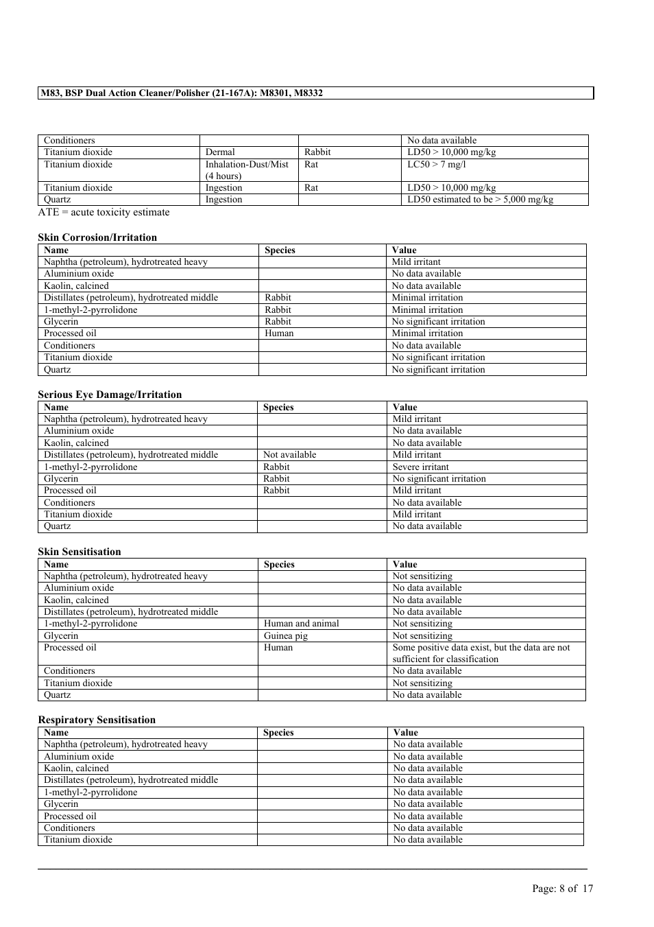 MEGUIAR'S M83 User Manual | Page 8 / 17