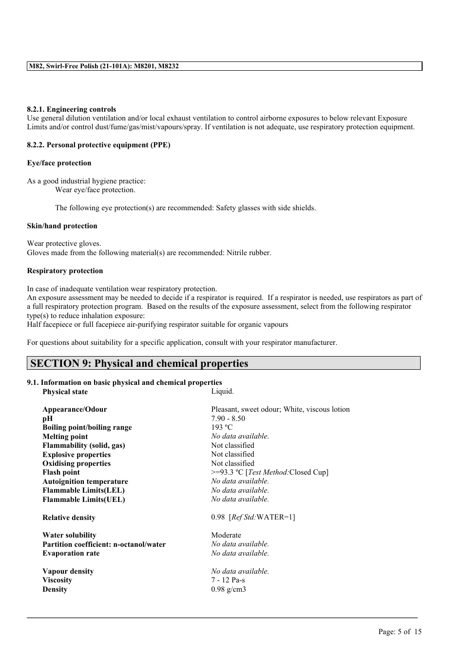 MEGUIAR'S M82 User Manual | Page 5 / 15
