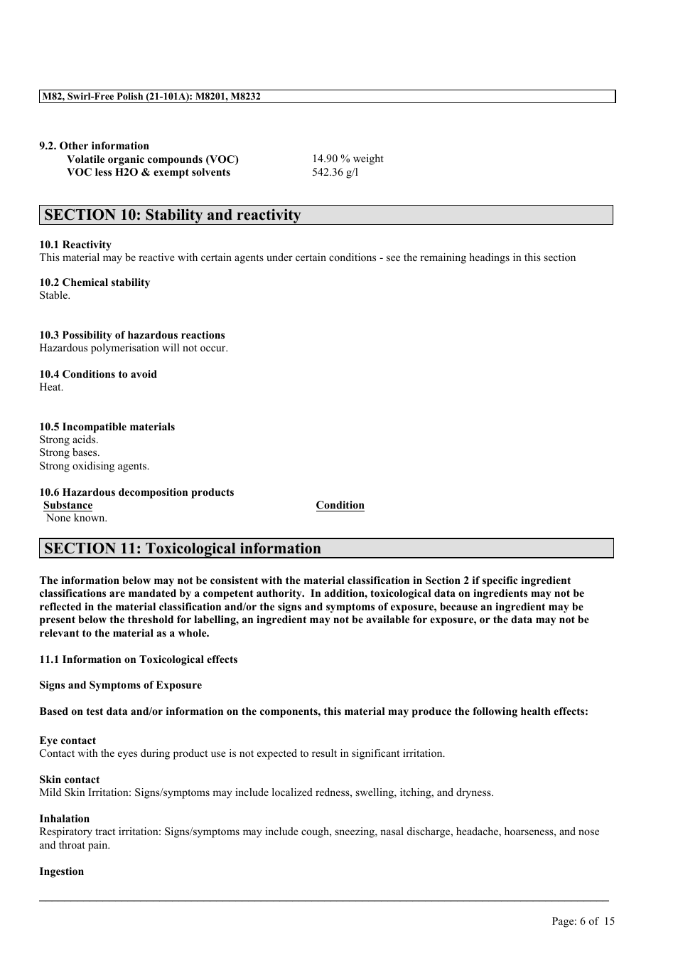 MEGUIAR'S M82 User Manual | Page 6 / 15