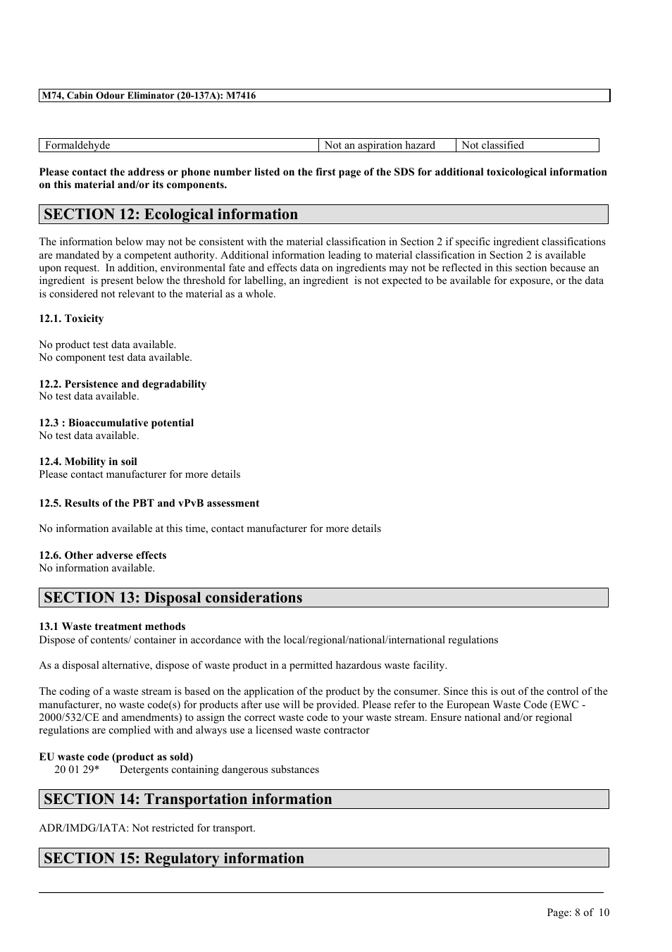 MEGUIAR'S M74 User Manual | Page 8 / 10
