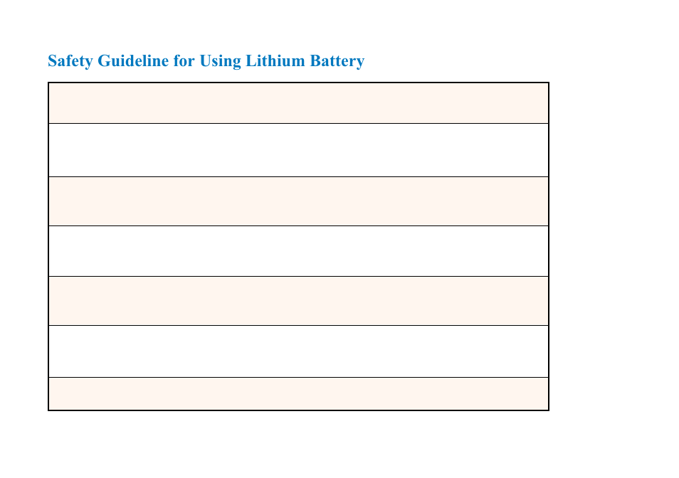 Safety guideline for using lithium battery | AVERATEC 2700 Series User Manual | Page 4 / 78