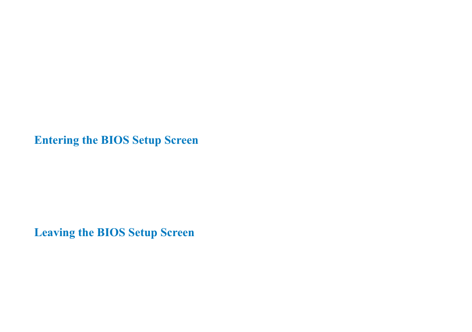 Entering the bios setup screen, Leaving the bios setup screen | AVERATEC 2700 Series User Manual | Page 51 / 78