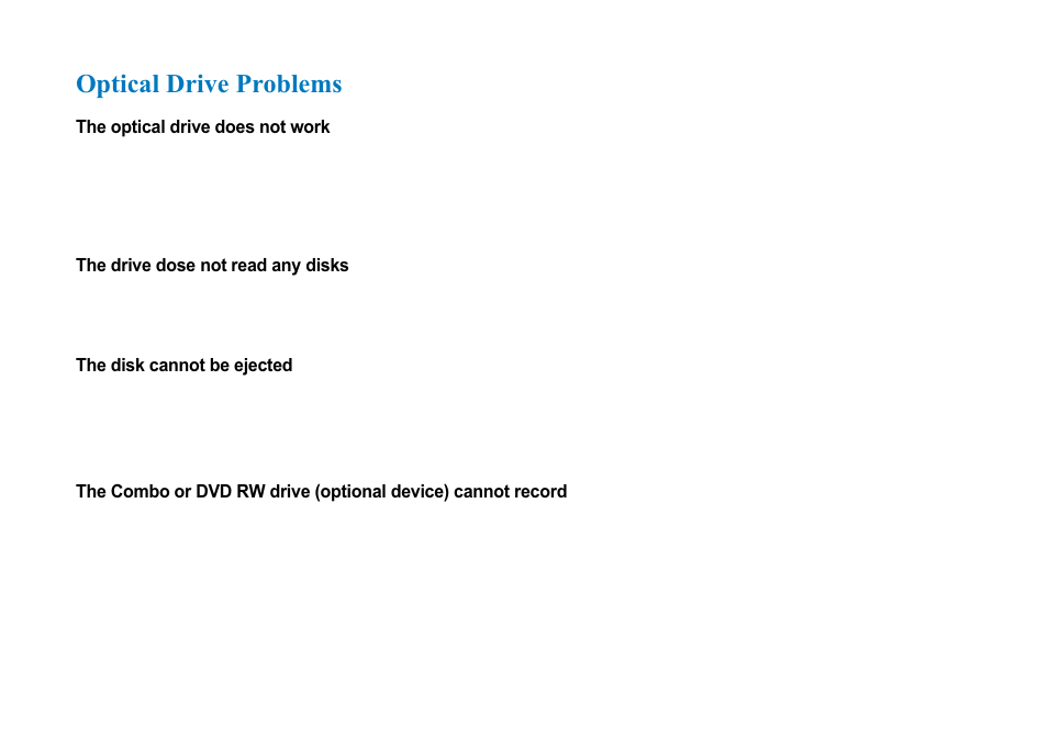 Optical drive problems | AVERATEC 2700 Series User Manual | Page 66 / 78