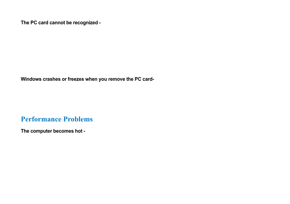 Performance problems | AVERATEC 2700 Series User Manual | Page 70 / 78