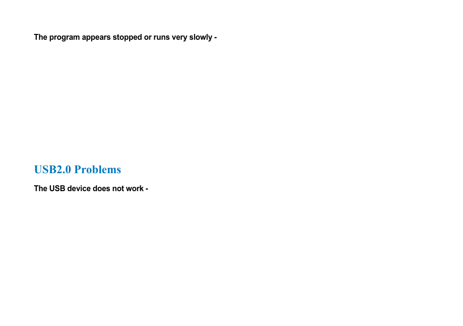 Usb2.0 problems | AVERATEC 2700 Series User Manual | Page 71 / 78