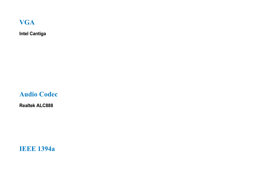 Audio codec, Ieee 1394a | AVERATEC 2700 Series User Manual | Page 74 / 78