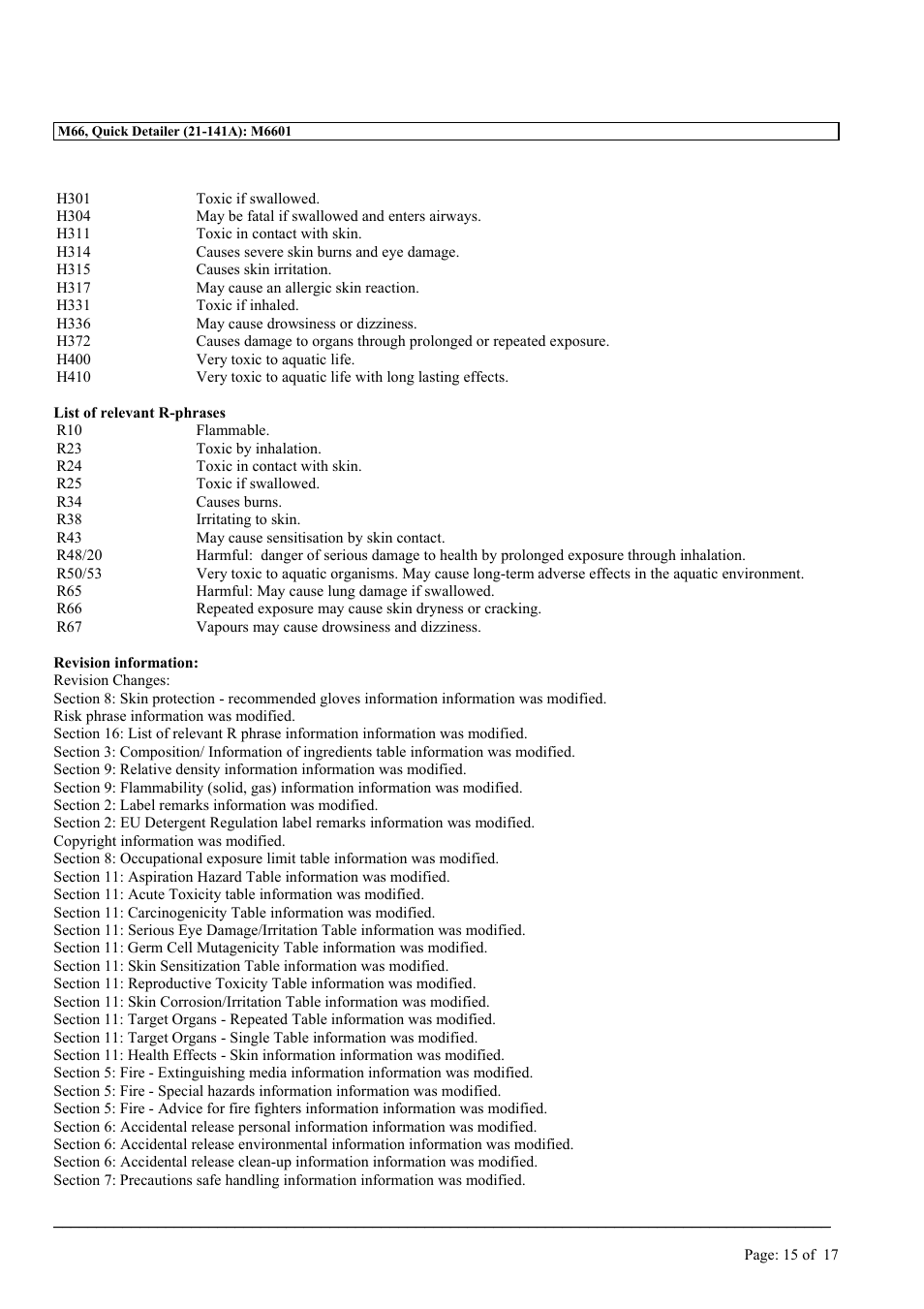 MEGUIAR'S M66 User Manual | Page 15 / 17