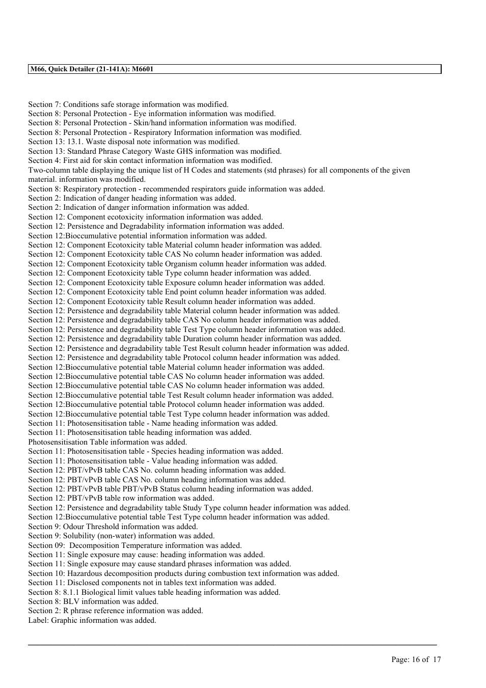 MEGUIAR'S M66 User Manual | Page 16 / 17