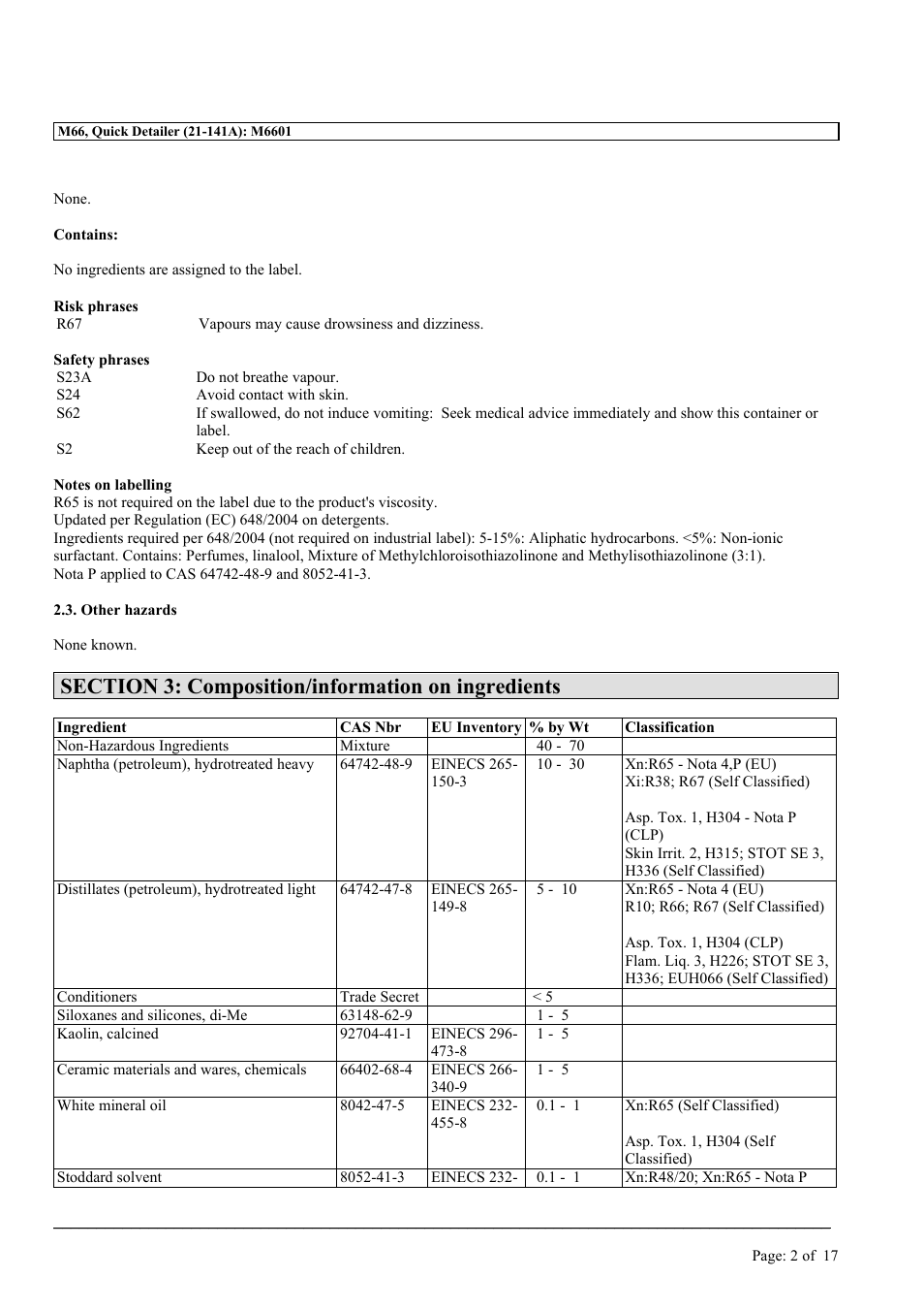 MEGUIAR'S M66 User Manual | Page 2 / 17