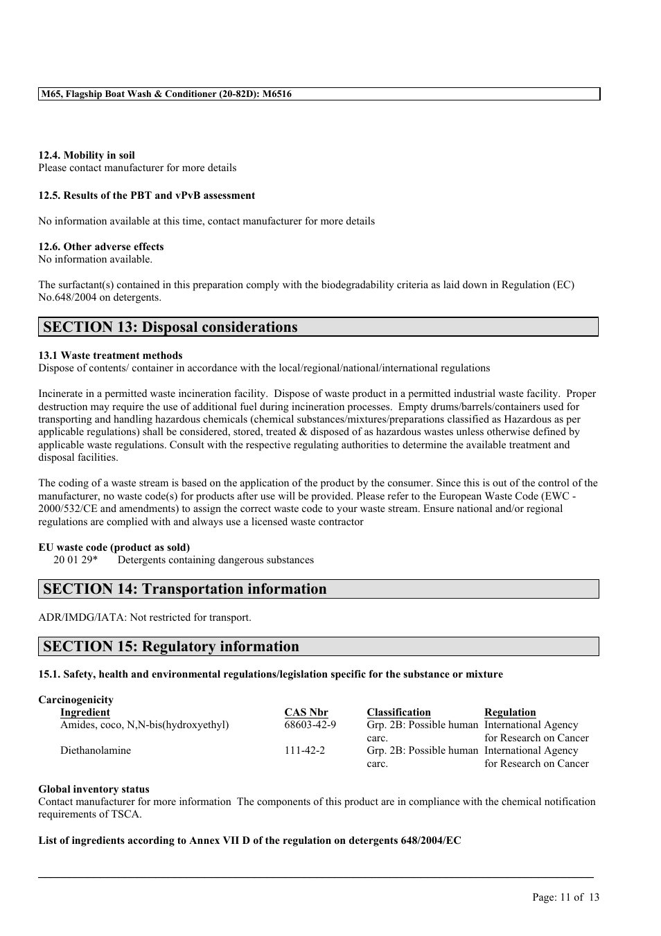 MEGUIAR'S M65 User Manual | Page 11 / 13