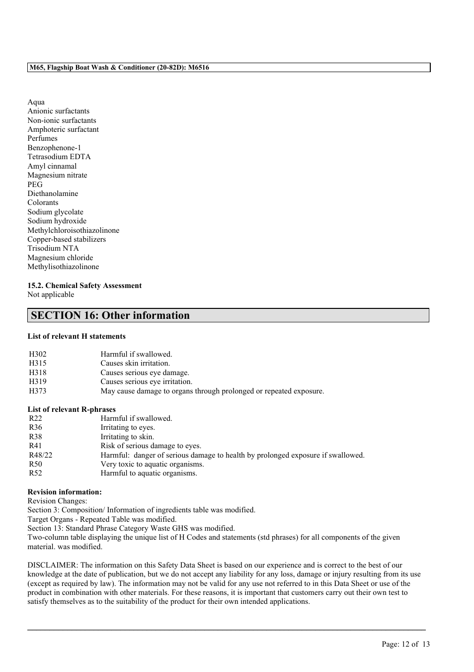 MEGUIAR'S M65 User Manual | Page 12 / 13