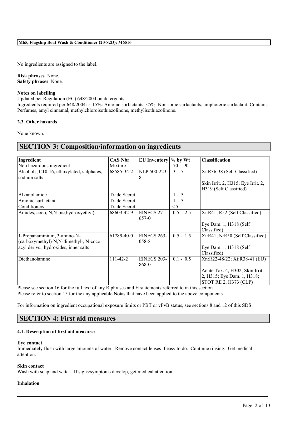 MEGUIAR'S M65 User Manual | Page 2 / 13