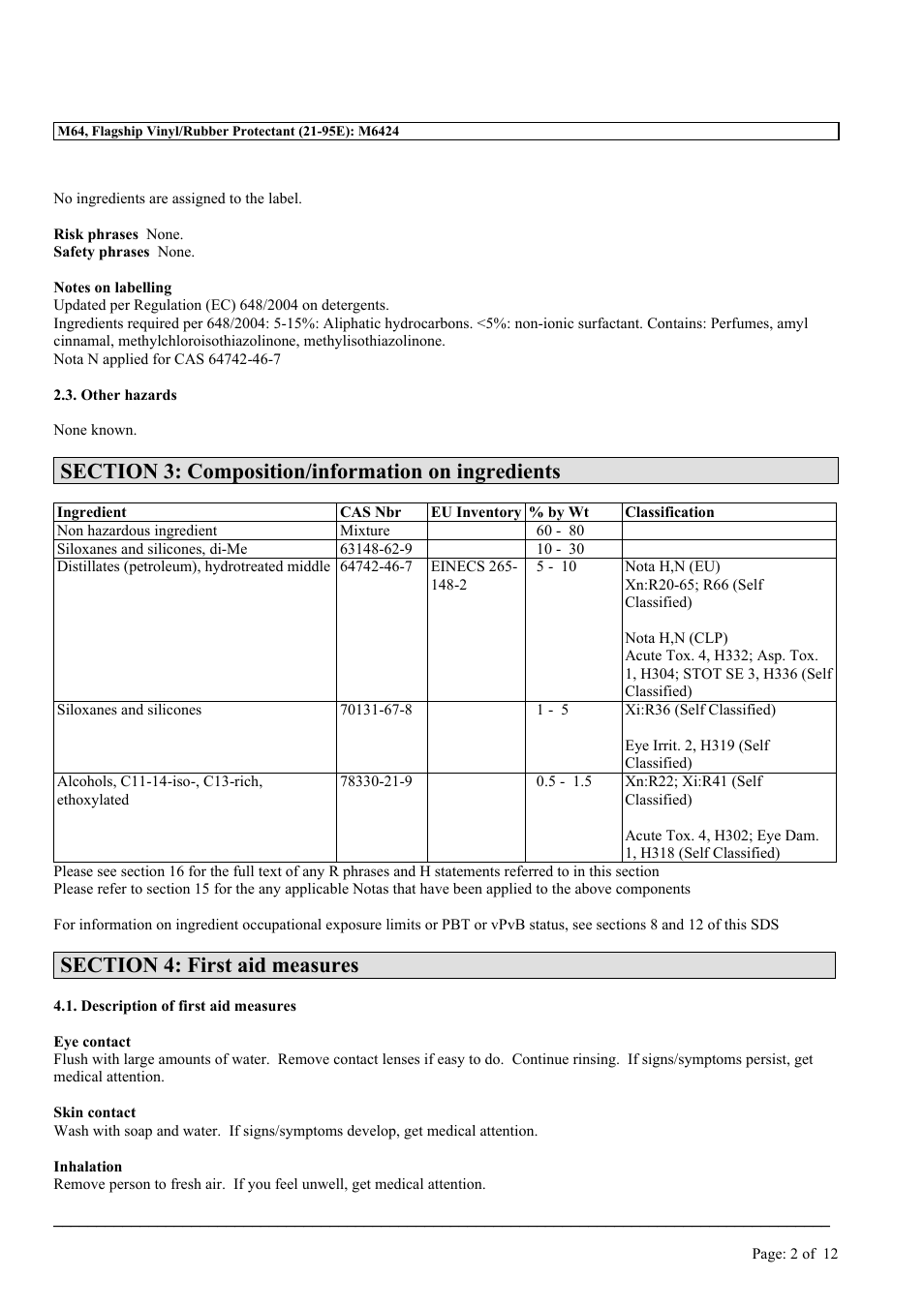 MEGUIAR'S M64 User Manual | Page 2 / 12
