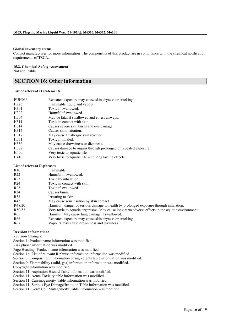 MEGUIAR'S M63 User Manual | Page 16 / 19