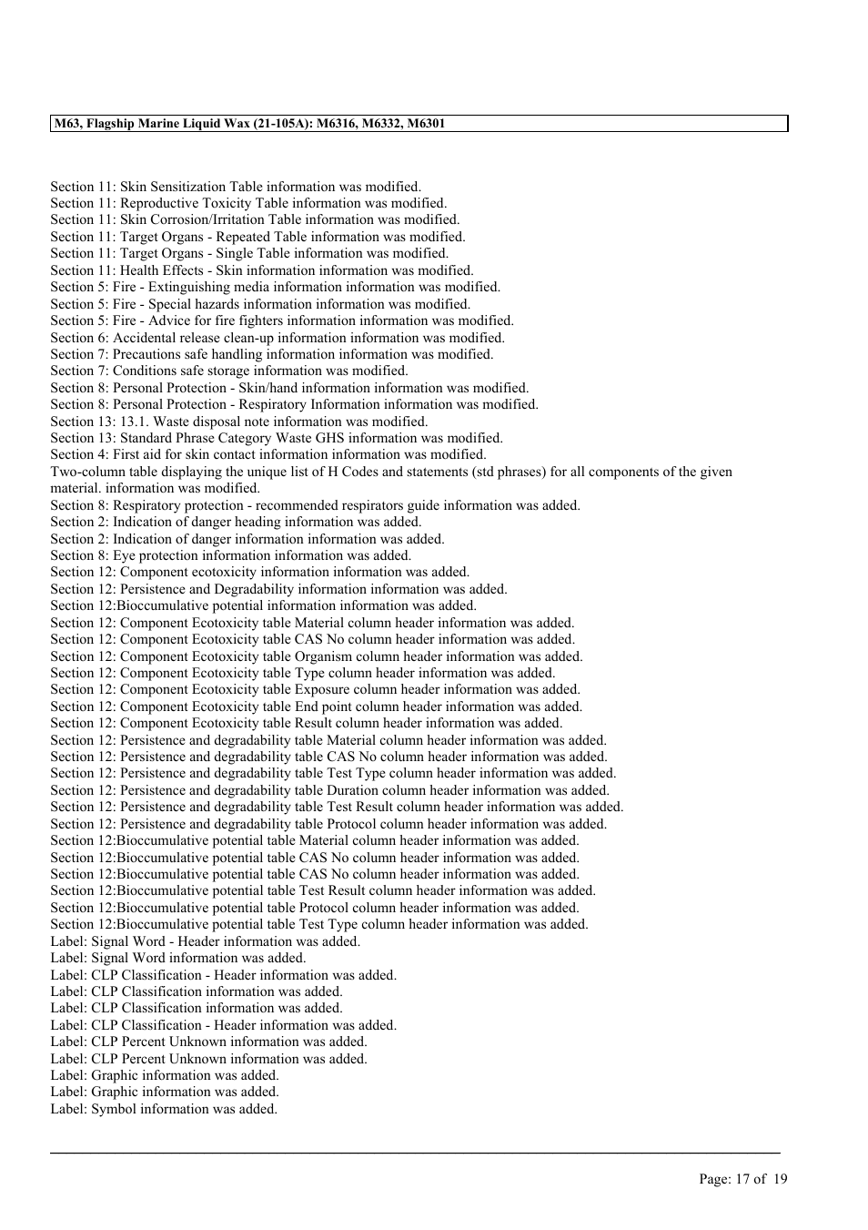 MEGUIAR'S M63 User Manual | Page 17 / 19
