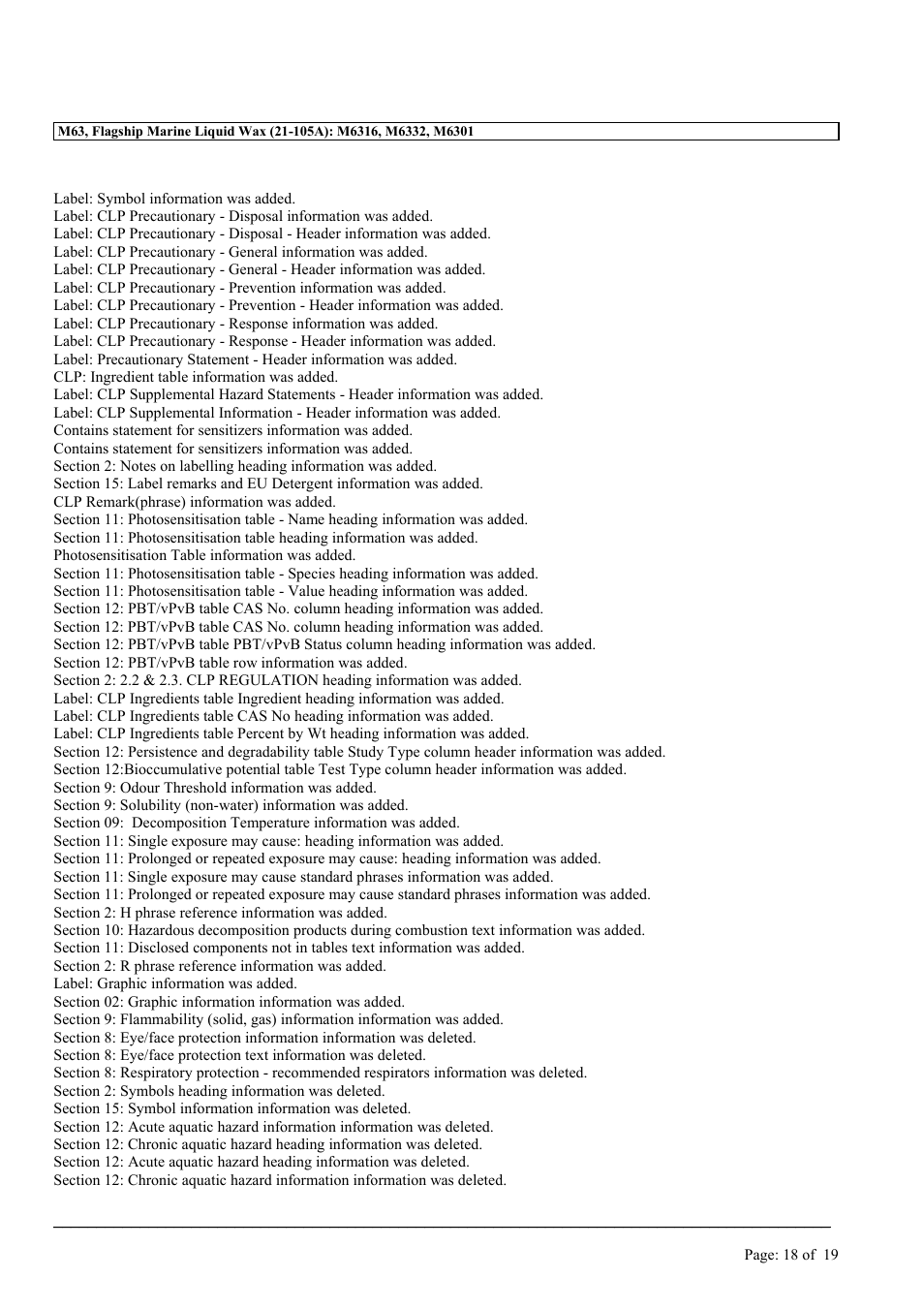 MEGUIAR'S M63 User Manual | Page 18 / 19