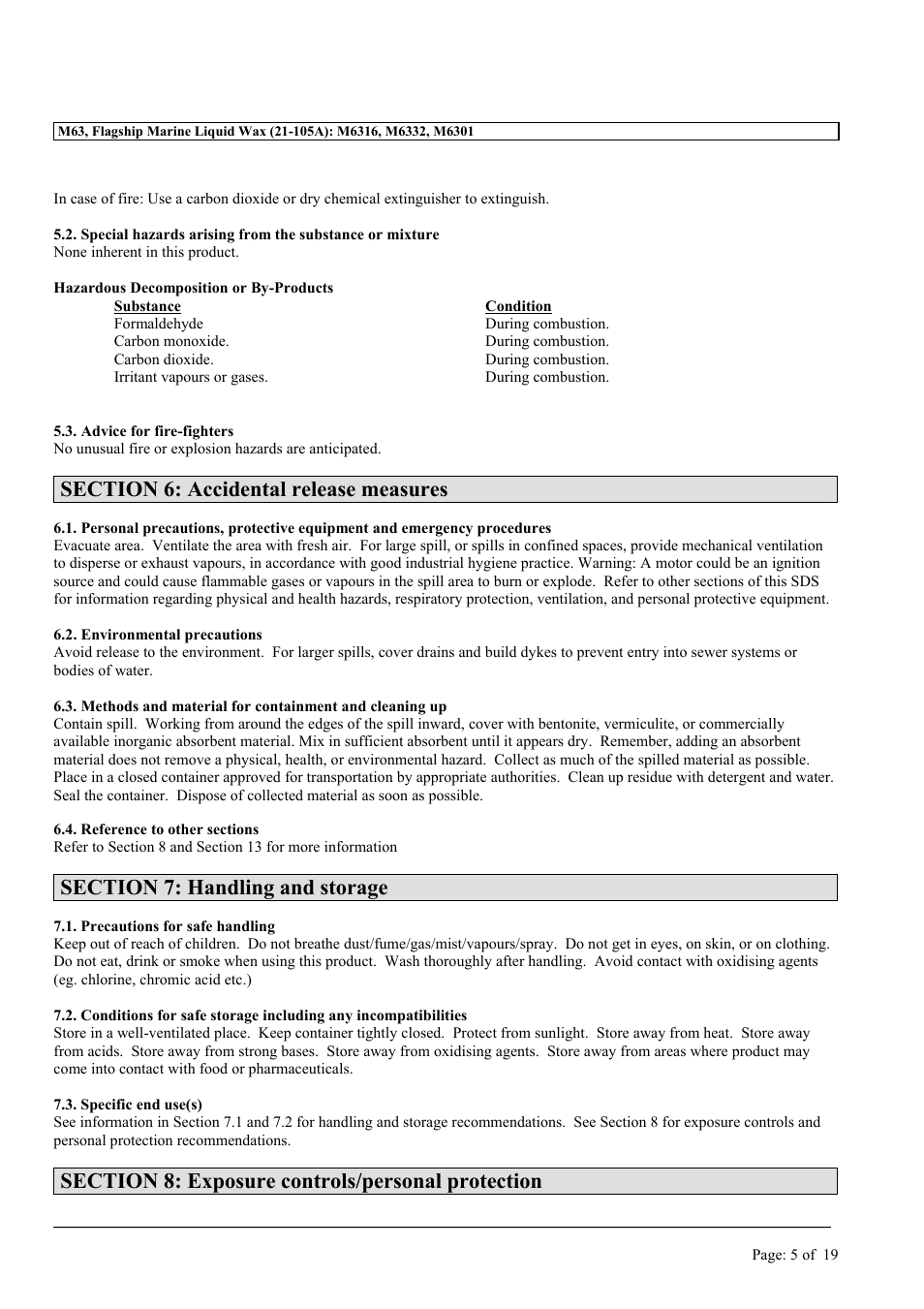 MEGUIAR'S M63 User Manual | Page 5 / 19