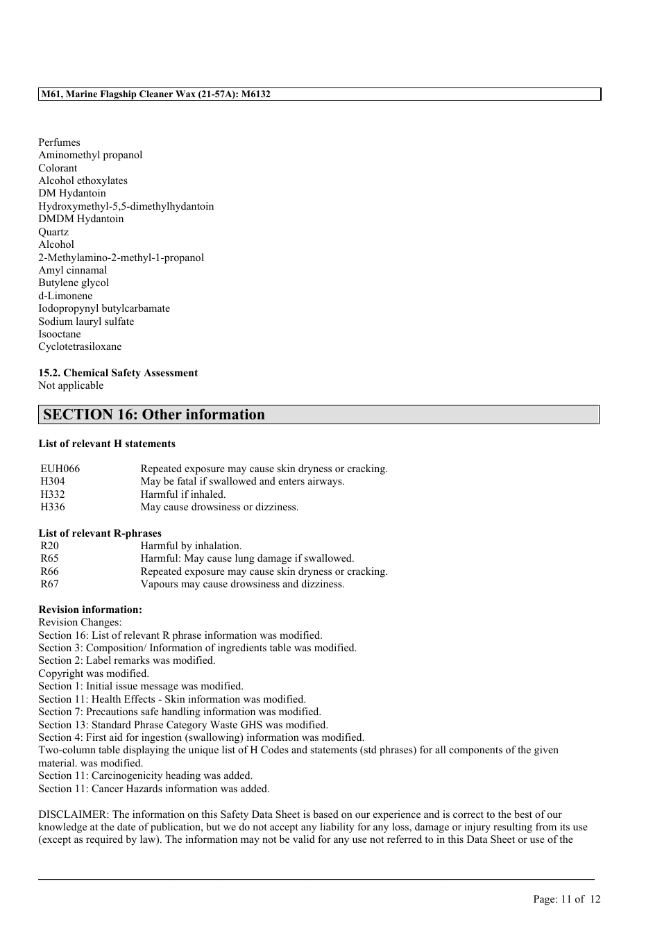 MEGUIAR'S M61 User Manual | Page 11 / 12