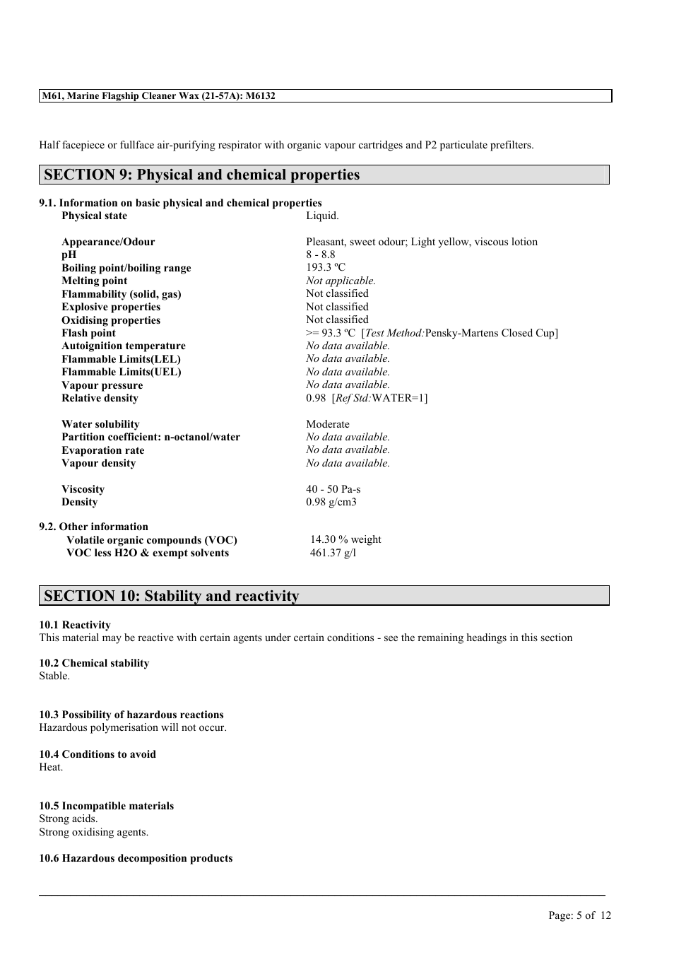 MEGUIAR'S M61 User Manual | Page 5 / 12