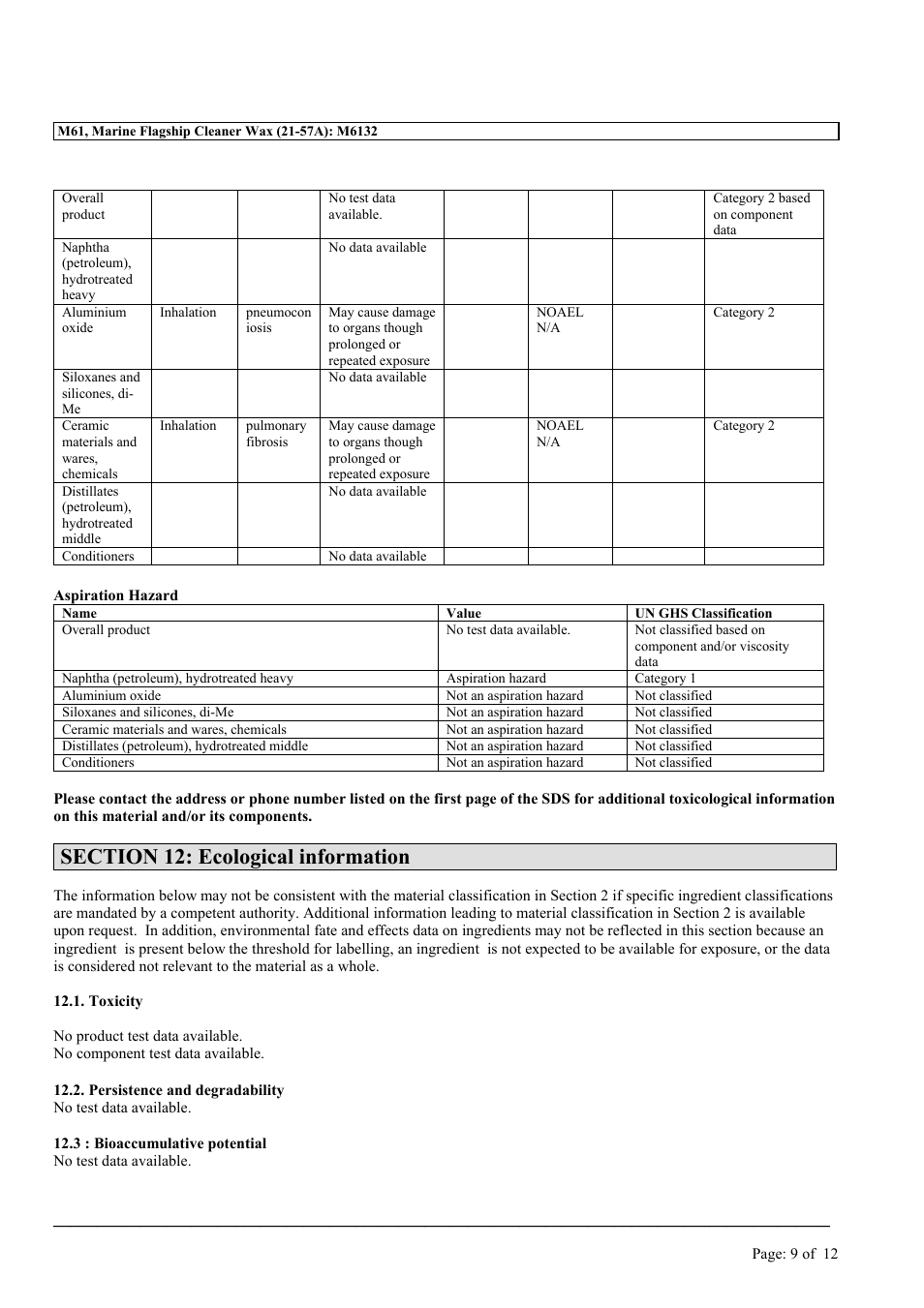 MEGUIAR'S M61 User Manual | Page 9 / 12