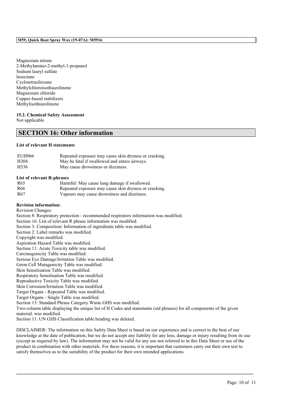 MEGUIAR'S M59 User Manual | Page 10 / 11