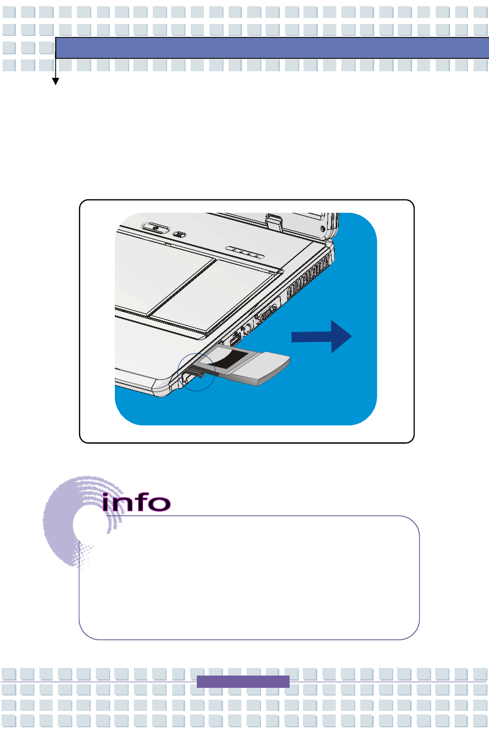Eject button, Removing the pcmcia card | AVERATEC 7100 User Manual | Page 67 / 81